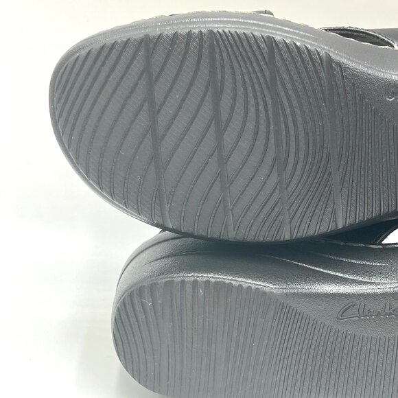 8.5N 8.5 NARROW WIDTH Clarks Womens Black Comfort Sandals Shoes. - Picture 10 of 14